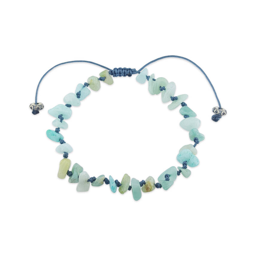 925 Ayar Gümüş  Amazonit Taşlı Erkek Bileklik - 1