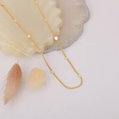 925 Ayar Gümüş Baskılı Gurmet Zincir Kolye - 3