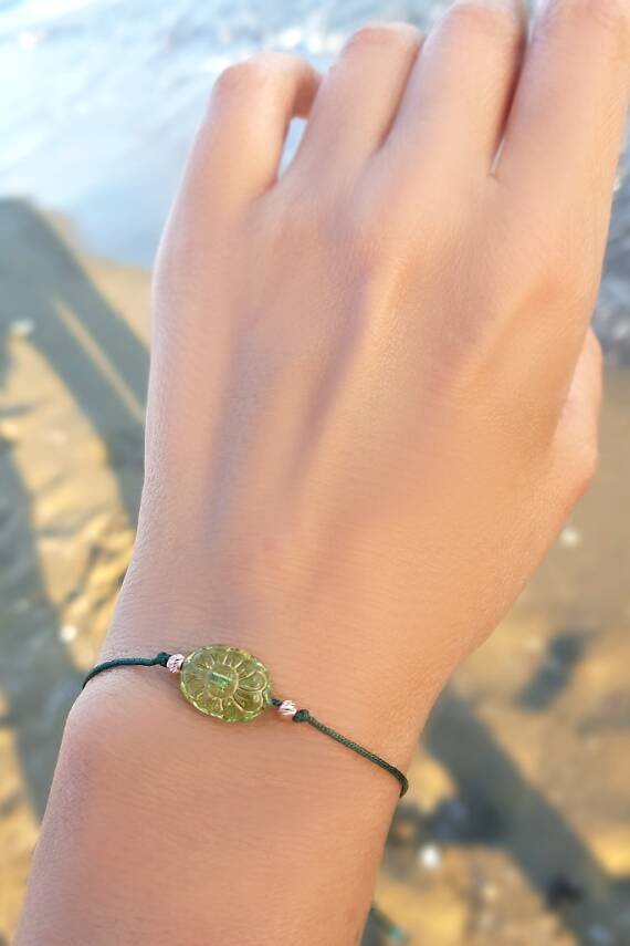 925 Ayar Gümüş Çek Kristali Bileklik - 2