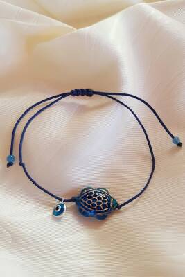 925 Ayar Gümüş Çek Kristali Kaplumbağa Bileklik  - 2