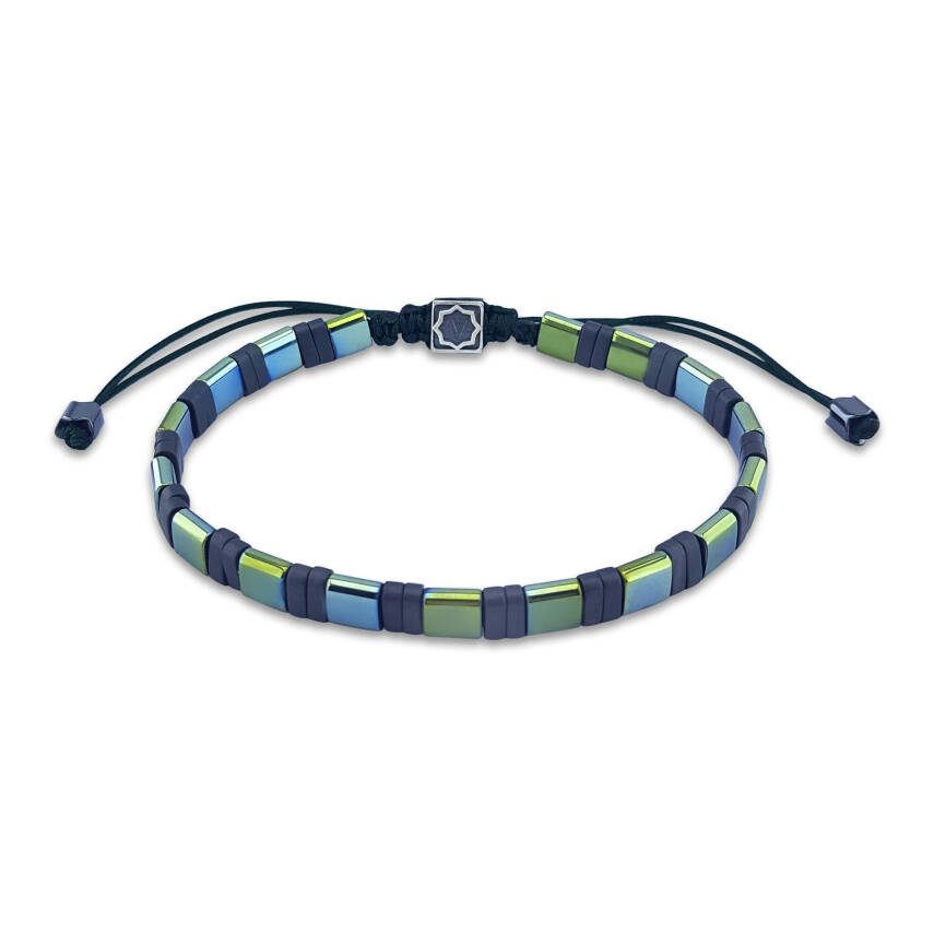 925 Ayar Gümüş Hematit Taşlı Erkek Bileklik  - 1