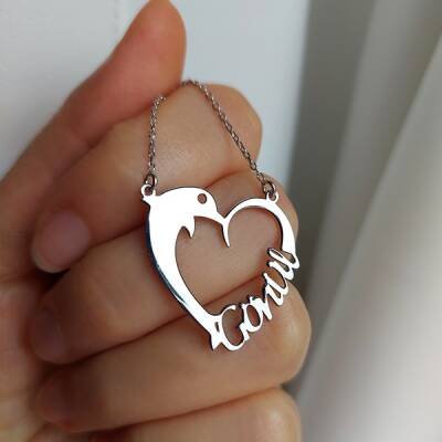 925 Ayar Gümüş İsim Yazılı Yunus Kolye - 6