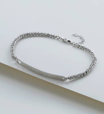 925 Ayar Gümüş İsimli Dorika Bileklik - 2