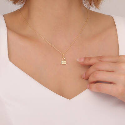 925 Ayar Gümüş İsimli Kilit Kolye - 2