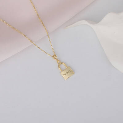 925 Ayar Gümüş İsimli Kilit Kolye - 3