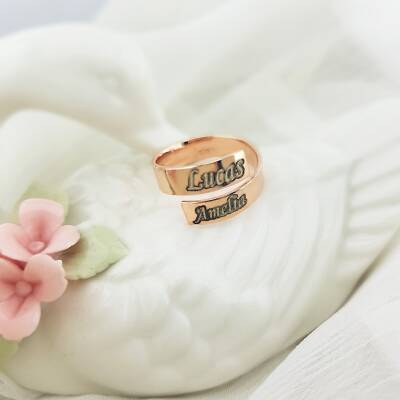 925 Ayar Gümüş İsimli Kıvrım Yüzük - 6