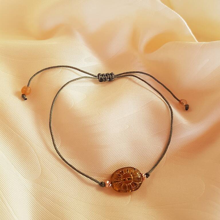 925 Ayar Gümüş İşlemeli Çek Kristali Bileklik - 2