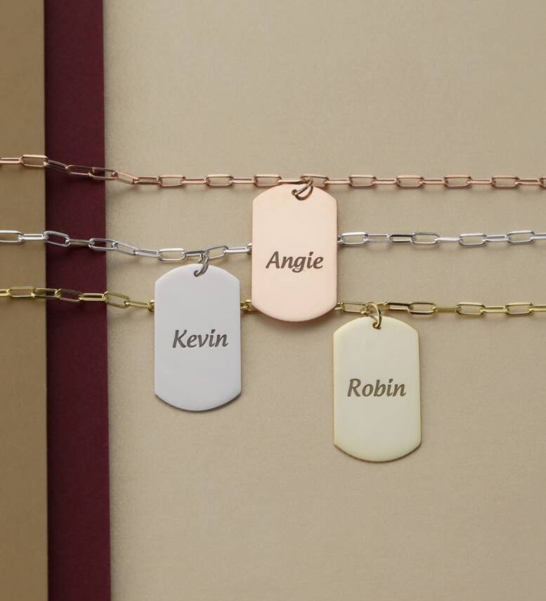 925 Ayar Gümüş Kişiye Özel Künye Kolye - 2