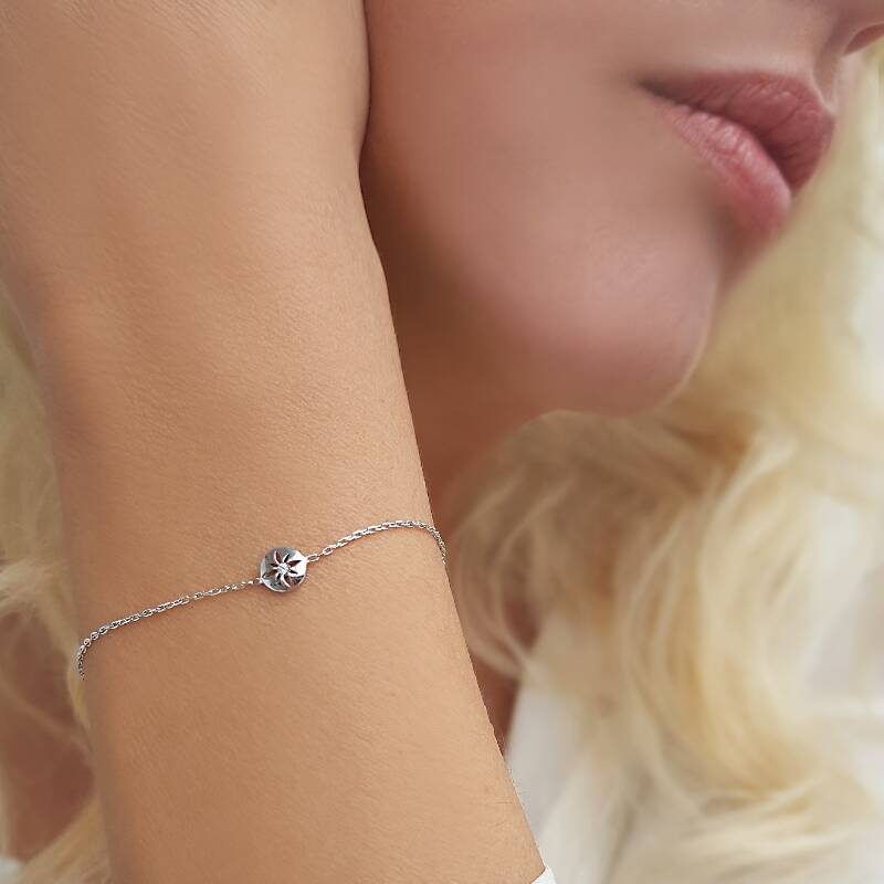 925 Ayar Gümüş Kutup Yıldızı Bileklik - 2