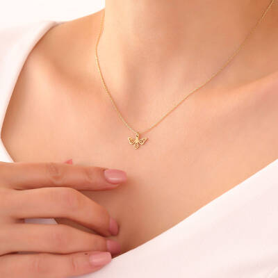 925 Ayar Gümüş Minimal Arı Kolye - 3