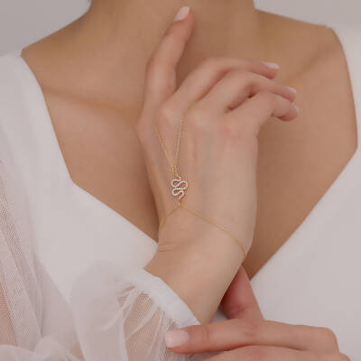 925 Ayar Gümüş Yılan Figürlü Şahmeran Bileklik - 2