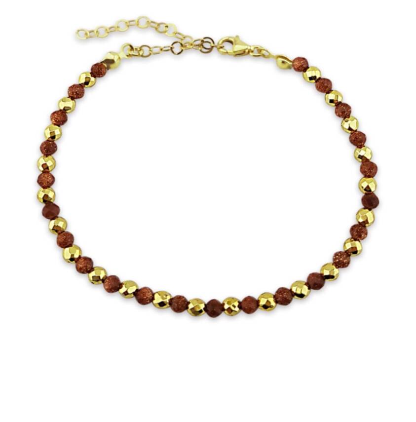 925 Ayar Gümüş Yıldız Tozu Bİleklik - 1