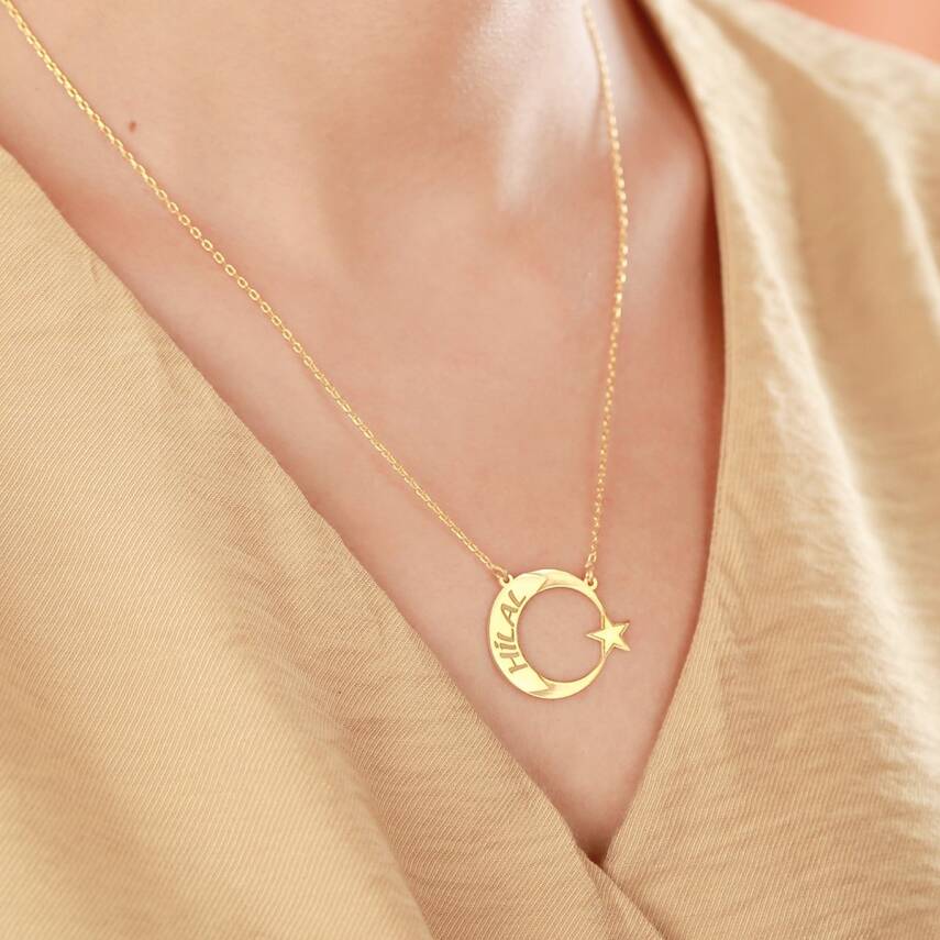Ay Yıldız İsimli Kolye - 1