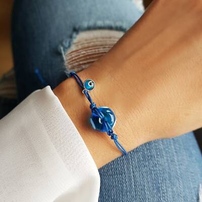 El Yapımı Murano Camı Nazar Bileklik - 1