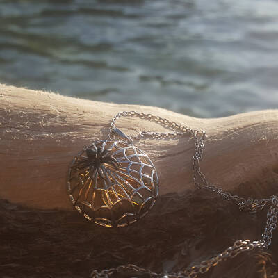 Gümüş Örümcek Kolye - 2