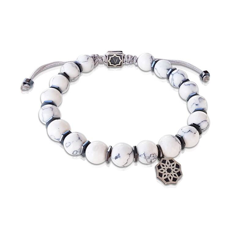 Havlit Taşlı Gümüş Erkek Bileklik - 1