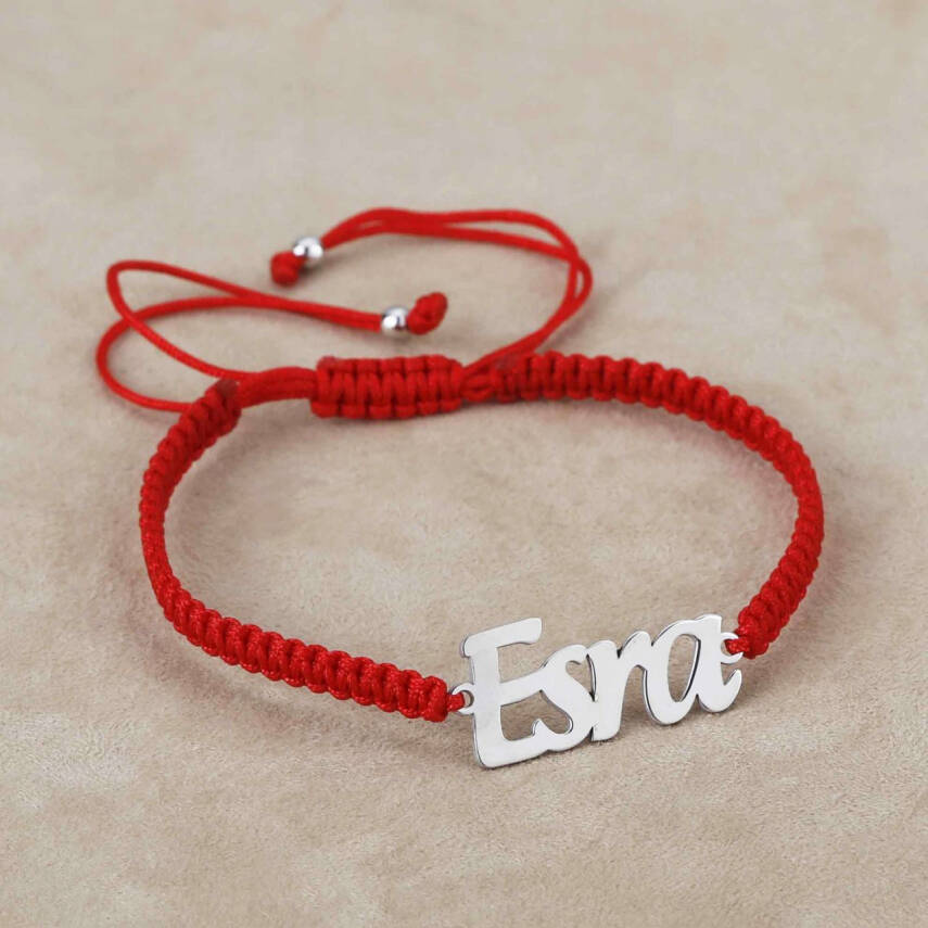 İsimli Makrome El Yazısı Bileklik - 1