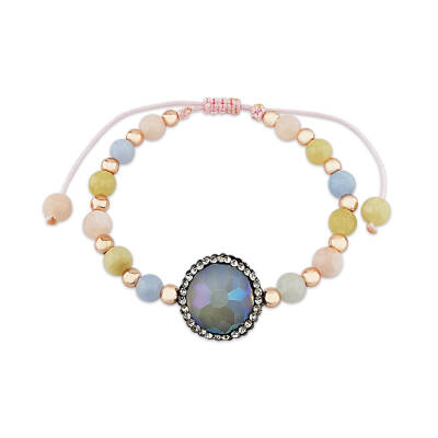 Labradorit ve Quartz Taşlı Gümüş Bileklik - 2