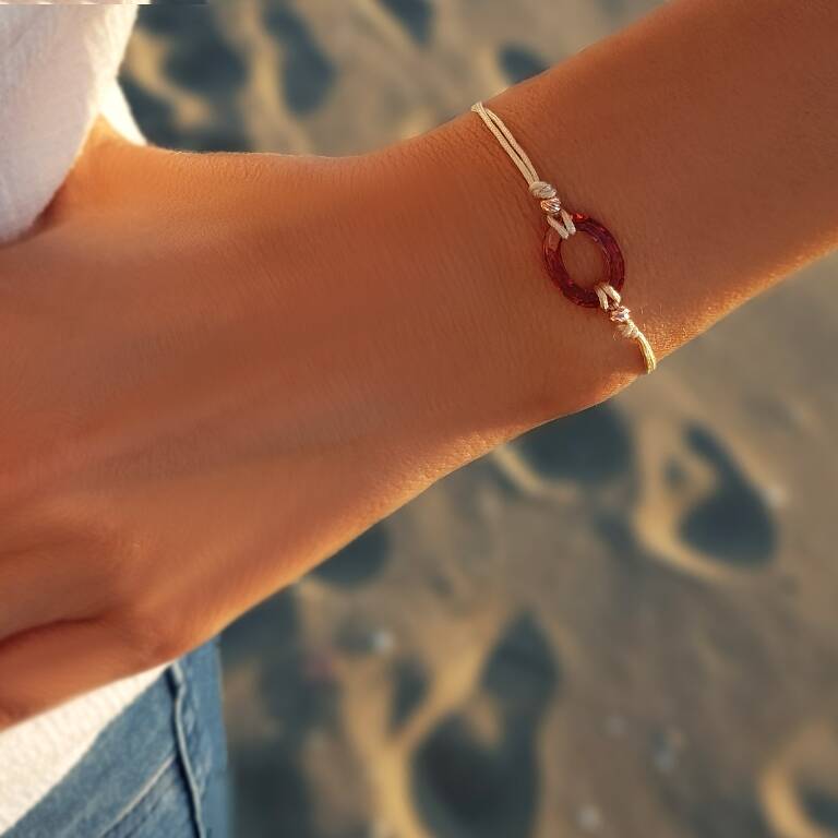 Swarovski Taşlı Gümüş Bileklik - 1