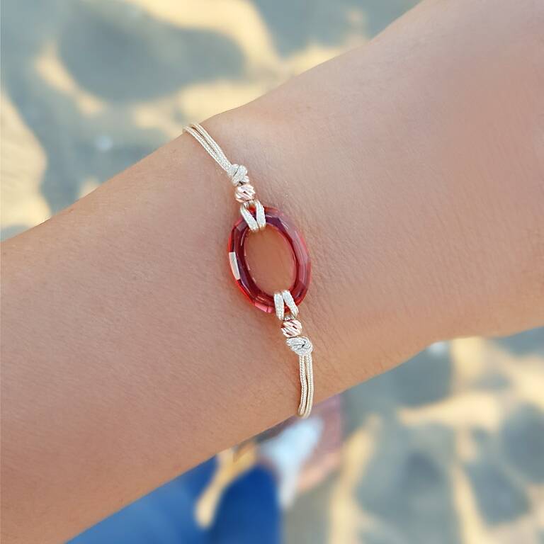 Swarovski Taşlı Gümüş Bileklik - 2