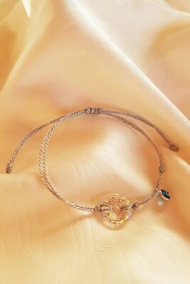 Swarovski Taşlı Gümüş Nazar Bileklik  - 3
