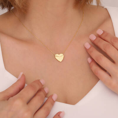 Vaoov 925 Ayar Gümüş Açılan İsimli Mektup Kalp Kolye - 2