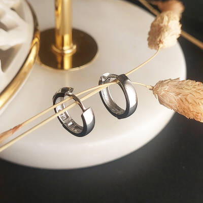 Vaoov 925 Ayar Gümüş Bombeli Halka Küpe - 2