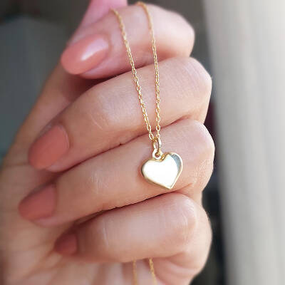 Vaoov 925 Ayar Gümüş Bombeli Kalp Kolye - 2