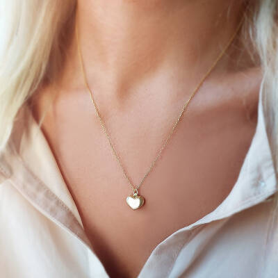 Vaoov 925 Ayar Gümüş Bombeli Kalp Kolye - 3