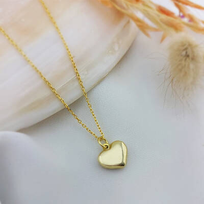 Vaoov 925 Ayar Gümüş Bombeli Kalp Kolye - 4