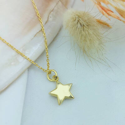 Vaoov 925 Ayar Gümüş Bombeli Yıldız Kolye - 3