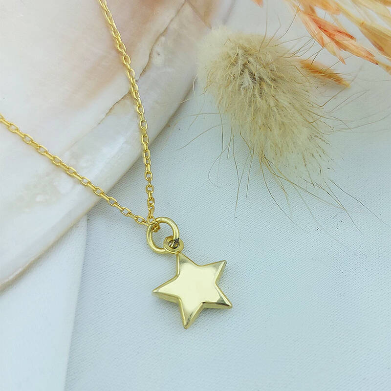 Vaoov 925 Ayar Gümüş Bombeli Yıldız Kolye - 3