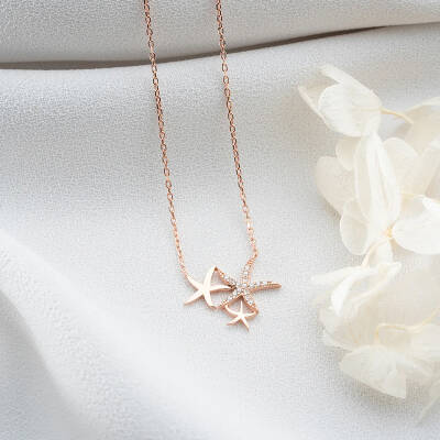 Vaoov 925 Ayar Gümüş Deniz Yıldızı Kolye - 2