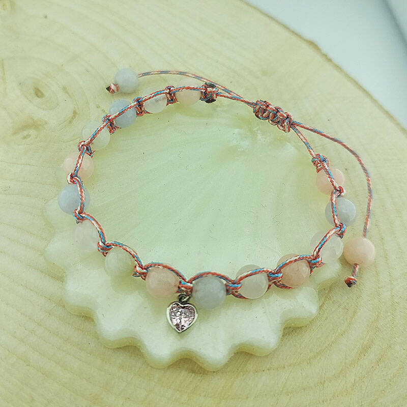 Vaoov 925 Ayar Gümüş Doğal Taşlı Aşk Mıknatısı Bileklik - 9