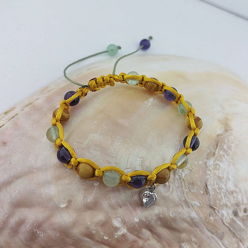 Vaoov 925 Ayar Gümüş Doğal Taşlı Bağışıklık Sistemini Güçlendiren Bileklik - 4