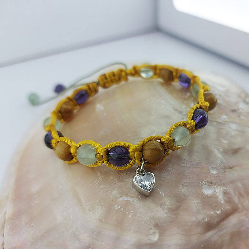 Vaoov 925 Ayar Gümüş Doğal Taşlı Bağışıklık Sistemini Güçlendiren Bileklik - 6