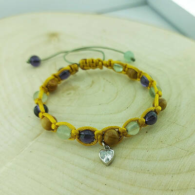 Vaoov 925 Ayar Gümüş Doğal Taşlı Bağışıklık Sistemini Güçlendiren Bileklik - 7