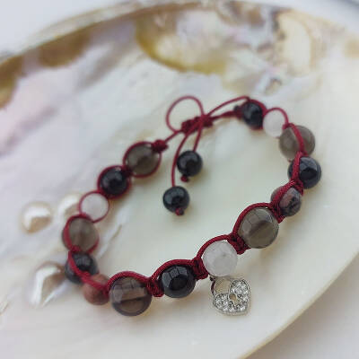 Vaoov 925 Ayar Gümüş Doğal Taşlı Cinsel Cazibe Tılsımı Bileklik - 7