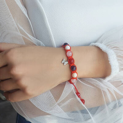 Vaoov 925 Ayar Gümüş Doğal Taşlı Pozitif Enerji Bilekliği  - 3