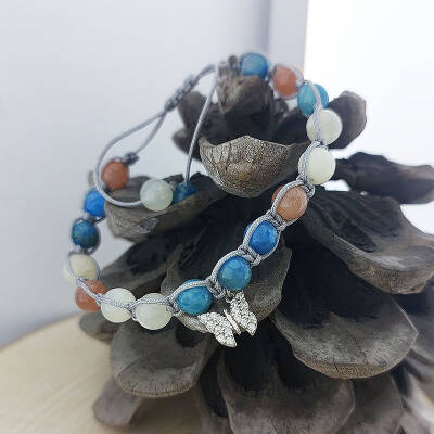 Vaoov 925 Ayar Gümüş Doğal Taşlı Zayıflatan Bileklik - 5