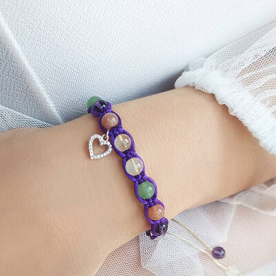 Vaoov 925 Ayar Gümüş Doğal Taşlı Zenginlik Bilekliği - 8