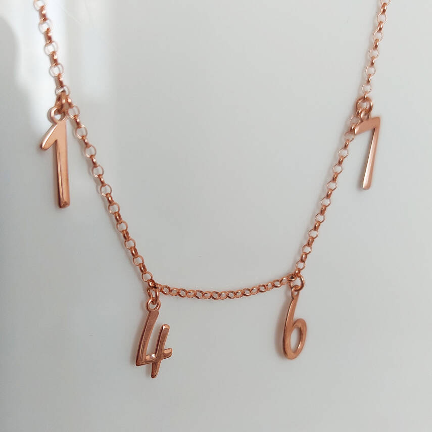 Vaoov 925 Ayar Gümüş Dört Rakamlı Zincir Bileklik - 5