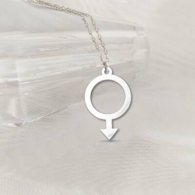 Vaoov 925 Ayar Gümüş Erkek Sembolü Kolye