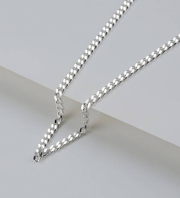 Vaoov 925 Ayar Gümüş Gurmet Zincir Kolye - 2