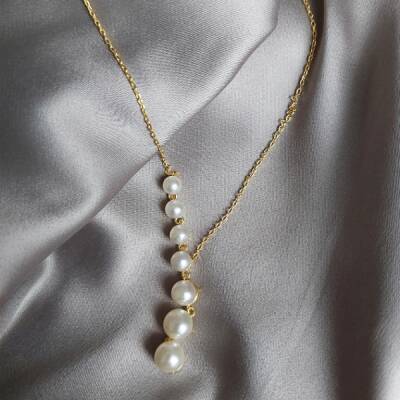 Vaoov 925 Ayar Gümüş İnci Kolye - 3