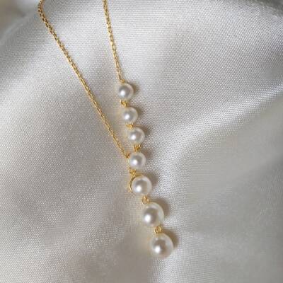 Vaoov 925 Ayar Gümüş İnci Kolye - 4