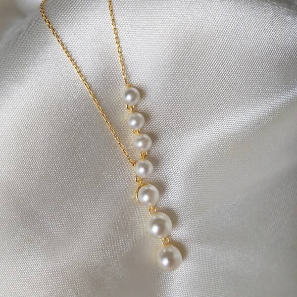 Vaoov 925 Ayar Gümüş İnci Kolye - 4