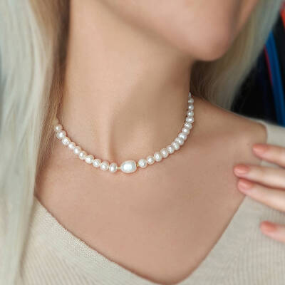 Vaoov 925 Ayar Gümüş İnci Kolye - 3