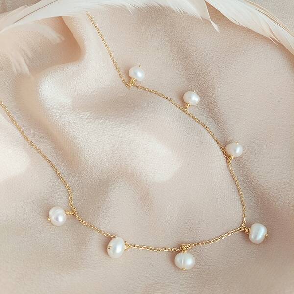 Vaoov 925 Ayar Gümüş İnci Kolye - 2