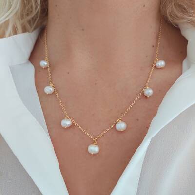 Vaoov 925 Ayar Gümüş İnci Kolye - 3